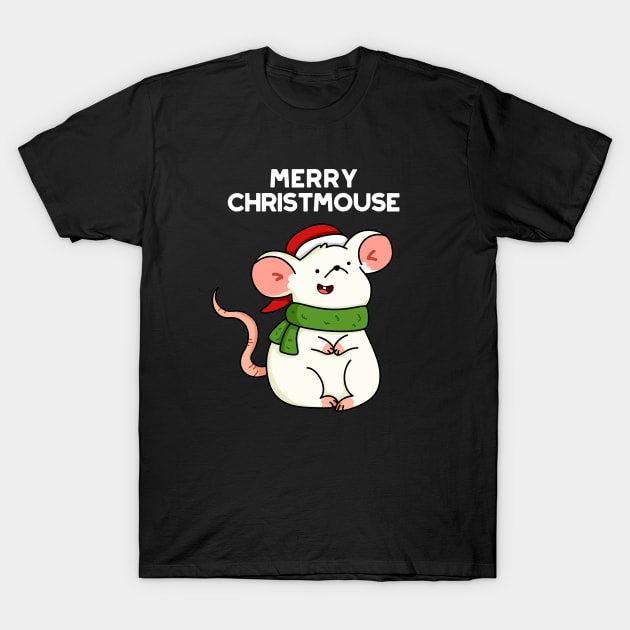 Christmouse Cute Christmas Mouse Pun T-Shirt by punnybone